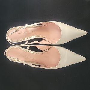 ANTONIO MELANI | Sling Back Pointed Toe Kitten Heel | 8.5m